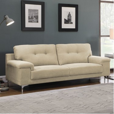 NOTE Kαναπές Σαλονιού - Καθιστικού 3Θέσιος, Ύφασμα Water Repellent Μπεζ  211x89x85cm [-Μπεζ-Tortora-Sand-Cappuccino-] [-Ύφασμα-] Ε965,34