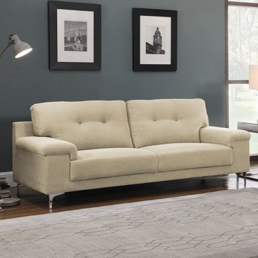 NOTE Kαναπές Σαλονιού - Καθιστικού 3Θέσιος, Ύφασμα Water Repellent Μπεζ  211x89x85cm [-Μπεζ-Tortora-Sand-Cappuccino-] [-Ύφασμα-] Ε965,34