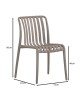 MODA-H Καρέκλα Στοιβαζόμενη, PP - UV Protection, Απόχρωση Mocha  52x57x80cm [-Μπεζ-Tortora-Sand-Cappuccino-] [-PP - PC - ABS-] Ε3801,3Η