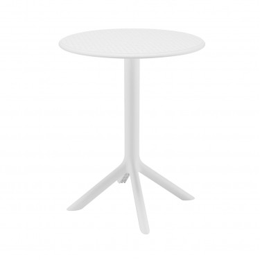 MODA-H Τραπέζι Κήπου - Βεράντας, PP - UV Protection, Απόχρωση Άσπρο  Φ60x75cm [-Άσπρο-] [-PP - PC - ABS-] Ε3805,1Η