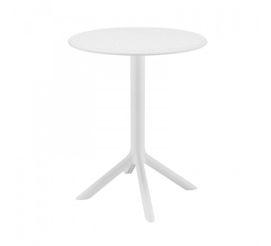 MODA-H Τραπέζι Κήπου - Βεράντας, PP - UV Protection, Απόχρωση Άσπρο  Φ60x75cm [-Άσπρο-] [-PP - PC - ABS-] Ε3805,1Η