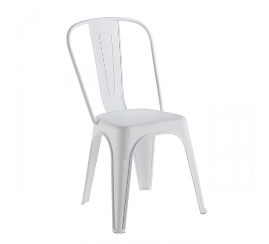 RELIX PP Καρέκλα Στοιβαζόμενη, PP Απόχρωση Άσπρο  47x47x86cm [-Άσπρο-] [-PP - PC - ABS-] Ε51910