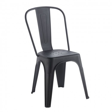 RELIX PP Καρέκλα Στοιβαζόμενη, PP Απόχρωση Μαύρο  47x47x86cm [-Μαύρο-] [-PP - PC - ABS-] Ε51910,1