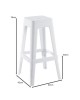 RELIX PP Σκαμπό BAR Στοιβαζόμενο, PP Απόχρωση Άσπρο  42x42x76cm [-Άσπρο-] [-PP - PC - ABS-] Ε51900