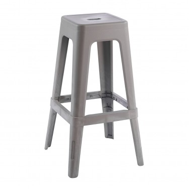 RELIX PP Σκαμπό BAR Στοιβαζόμενο, PP Απόχρωση Sand Beige  42x42x76cm [-Μπεζ-Tortora-Sand-Cappuccino-] [-PP - PC - ABS-] Ε51900,5