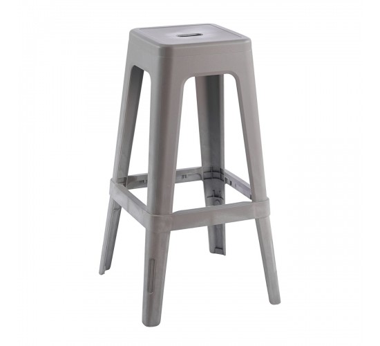 RELIX PP Σκαμπό BAR Στοιβαζόμενο, PP Απόχρωση Sand Beige  42x42x76cm [-Μπεζ-Tortora-Sand-Cappuccino-] [-PP - PC - ABS-] Ε51900,5