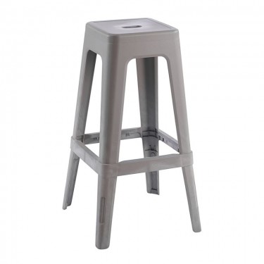 RELIX PP Σκαμπό BAR Στοιβαζόμενο, PP Απόχρωση Sand Beige  42x42x76cm [-Μπεζ-Tortora-Sand-Cappuccino-] [-PP - PC - ABS-] Ε51900,5