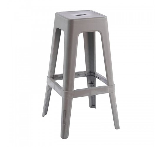 RELIX PP Σκαμπό BAR Στοιβαζόμενο, PP Απόχρωση Sand Beige  42x42x76cm [-Μπεζ-Tortora-Sand-Cappuccino-] [-PP - PC - ABS-] Ε51900,5