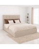 DOLCE Κρεβάτι Διπλό με Αποθηκευτικό Χώρο, για Στρώμα 160x200cm, Ύφασμα Μπεζ  172x219x120cm [-Μπεζ-Tortora-Sand-Cappuccino-] [-Ύφασμα-] Ε8076,1