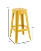 RELIX PP Σκαμπό BAR Στοιβαζόμενο, PP Απόχρωση Κροκί  42x42x76cm [-Κίτρινο-] [-PP - PC - ABS-] Ε51900,7