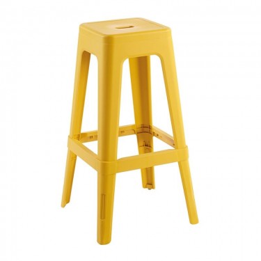 RELIX PP Σκαμπό BAR Στοιβαζόμενο, PP Απόχρωση Κροκί  42x42x76cm [-Κίτρινο-] [-PP - PC - ABS-] Ε51900,7