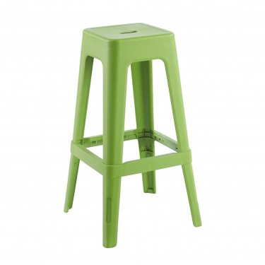 RELIX PP Σκαμπό BAR Στοιβαζόμενο, PP Απόχρωση Lime  42x42x76cm [-Πράσινο-] [-PP - PC - ABS-] Ε51900,3