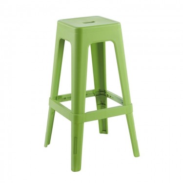 RELIX PP Σκαμπό BAR Στοιβαζόμενο, PP Απόχρωση Lime  42x42x76cm [-Πράσινο-] [-PP - PC - ABS-] Ε51900,3