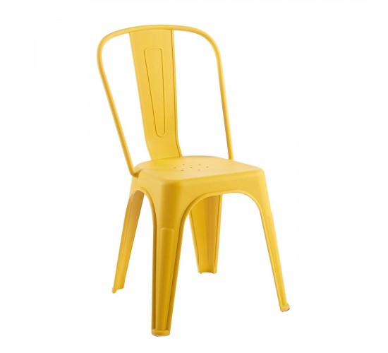 RELIX PP Καρέκλα Στοιβαζόμενη, PP Απόχρωση Κροκί  47x47x86cm [-Κίτρινο-] [-PP - PC - ABS-] Ε51910,7