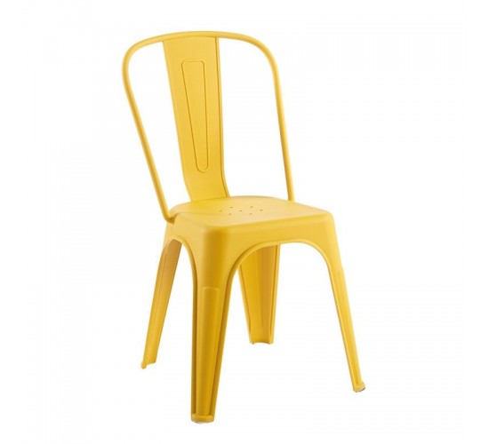 RELIX PP Καρέκλα Στοιβαζόμενη, PP Απόχρωση Κροκί  47x47x86cm [-Κίτρινο-] [-PP - PC - ABS-] Ε51910,7