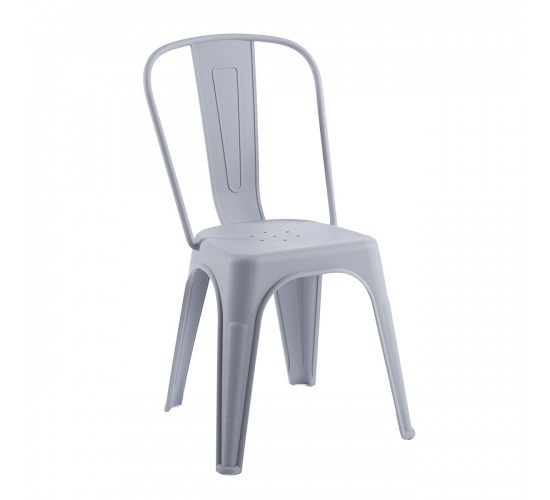 RELIX PP Καρέκλα Στοιβαζόμενη, PP Απόχρωση Γκρι  47x47x86cm [-Γκρι-] [-PP - PC - ABS-] Ε51910,4