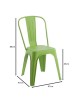 RELIX PP Καρέκλα Στοιβαζόμενη, PP Απόχρωση Lime  47x47x86cm [-Πράσινο-] [-PP - PC - ABS-] Ε51910,3