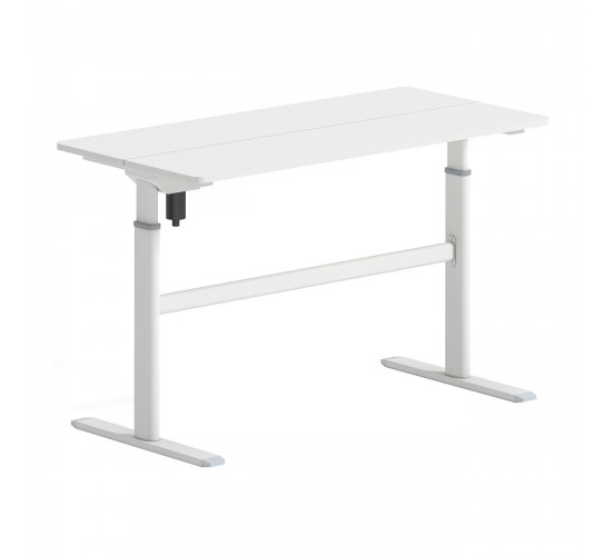 LEVEL Γραφείο Η/Υ Ηλεκτρικό Ρυθμιζόμενο, Πολλαπλών επιλογών ύψους, Άσπρο  120x60x72/115cm [-Άσπρο-] [-Melamine-, -Μέταλλο-] ΕΟ4397,2