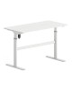 LEVEL Γραφείο Η/Υ Ηλεκτρικό Ρυθμιζόμενο, Πολλαπλών επιλογών ύψους, Άσπρο  120x60x72/115cm [-Άσπρο-] [-Melamine-, -Μέταλλο-] ΕΟ4397,2