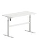 LEVEL Γραφείο Η/Υ Ηλεκτρικό Ρυθμιζόμενο, Πολλαπλών επιλογών ύψους, Άσπρο  120x60x72/115cm [-Άσπρο-] [-Melamine-, -Μέταλλο-] ΕΟ4397,2