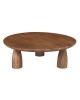 AZTEC Τραπεζάκι Σαλονιού- Καθιστικού, Ξύλο Mango, Απόχρωση Smoke Walnut  Φ90cm H.30cm [-Καρυδί-] [-Ξύλο-] ΕΑ7502,1
