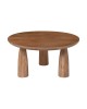 AZTEC Τραπεζάκι Σαλονιού- Καθιστικού, Ξύλο Mango, Απόχρωση Smoke Walnut  Φ75cm H.37cm [-Καρυδί-] [-Ξύλο-] ΕΑ7502,2