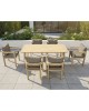 FLORIDA Dining Set Τραπεζαρία Κήπου Βεράντας (7τ), Acacia, Μαξιλάρια Cappuccino  Table:180x90x75-Chair:59x59x68 [-Μπεζ-Tortora-Sand-Cappuccino-, -Φυσικό-] [-Ξύλο-, -Ύφασμα-] Ε2365,2