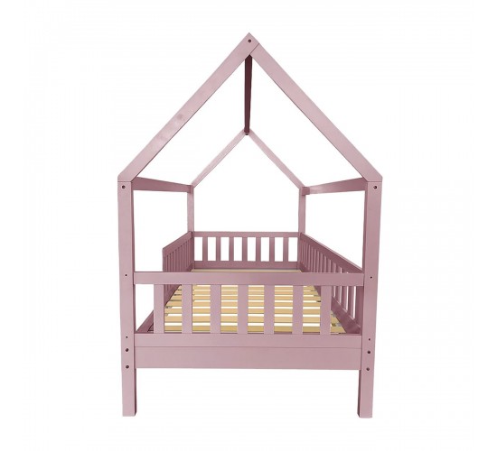 DREAM Montessori Παιδικό Κρεβάτι, για Στρώμα 90x190cm, Ξύλο Πεύκου Απόχρωση Ροζ  97x197x129cm [-Ροζ-] [-Ξύλο-] ΕΚ701,2