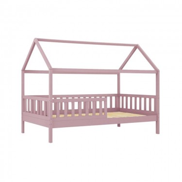 DREAM τ.Montessori Παιδικό Κρεβάτι, για Στρώμα 90x190cm, Ξύλο Πεύκου Απόχρωση Ροζ  197x97x132cm [-Ροζ-] [-Ξύλο-] ΕΚ701,2