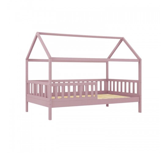 DREAM Montessori Παιδικό Κρεβάτι, για Στρώμα 90x190cm, Ξύλο Πεύκου Απόχρωση Ροζ  97x197x129cm [-Ροζ-] [-Ξύλο-] ΕΚ701,2