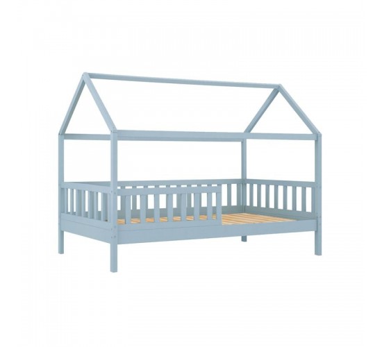 DREAM Montessori Παιδικό Κρεβάτι, για Στρώμα 90x190cm, Ξύλο Πεύκου Απόχρωση Γαλάζιο  97x197x129cm [-Μπλε-] [-Ξύλο-] ΕΚ701,3