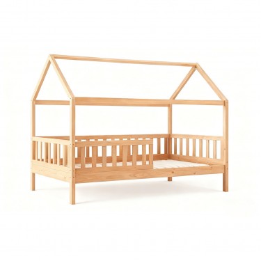 DREAM τ.Montessori Παιδικό Κρεβάτι, για Στρώμα 90x190cm, Ξύλο Πεύκου Απόχρωση Φυσικό  197x97x132cm [-Φυσικό-] [-Ξύλο-] ΕΚ701,4