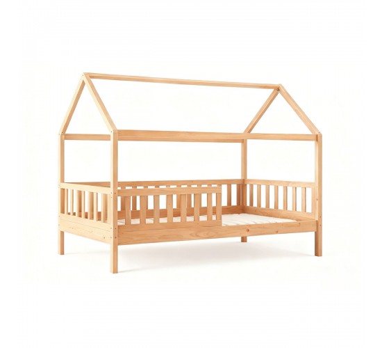 DREAM Montessori Παιδικό Κρεβάτι, για Στρώμα 90x190cm, Ξύλο Πεύκου Απόχρωση Φυσικό  97x197x129cm [-Φυσικό-] [-Ξύλο-] ΕΚ701,4