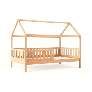 DREAM τ.Montessori Παιδικό Κρεβάτι, για Στρώμα 90x190cm, Ξύλο Πεύκου Απόχρωση Φυσικό  197x97x132cm [-Φυσικό-] [-Ξύλο-] ΕΚ701,4