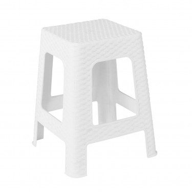 SQUARE Σκαμπό Βοηθητικό Κήπου- Μπάνιου Στοιβαζόμενο, PP Απόχρωση Άσπρο  36x36x45cm [-Άσπρο-] [-PP - PC - ABS-] Ε3991,1