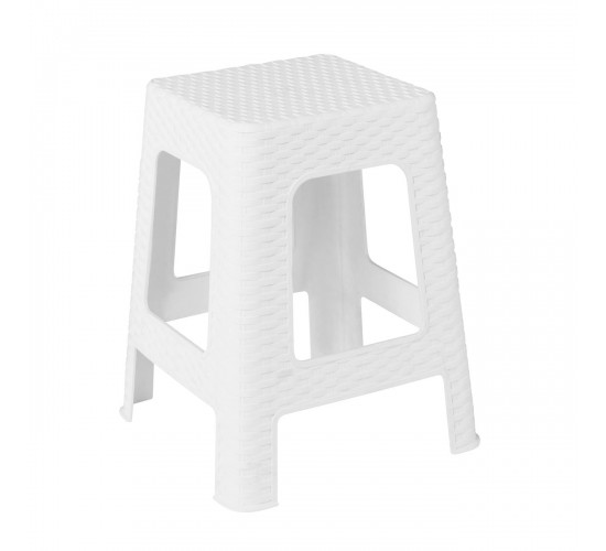 SQUARE Σκαμπό Βοηθητικό Κήπου- Μπάνιου Στοιβαζόμενο, PP Απόχρωση Άσπρο  36x36x45cm [-Άσπρο-] [-PP - PC - ABS-] Ε3991,1