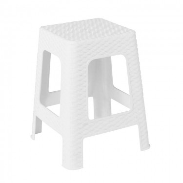 SQUARE Σκαμπό Βοηθητικό Κήπου- Μπάνιου Στοιβαζόμενο, PP Απόχρωση Άσπρο  36x36x45cm [-Άσπρο-] [-PP - PC - ABS-] Ε3991,1