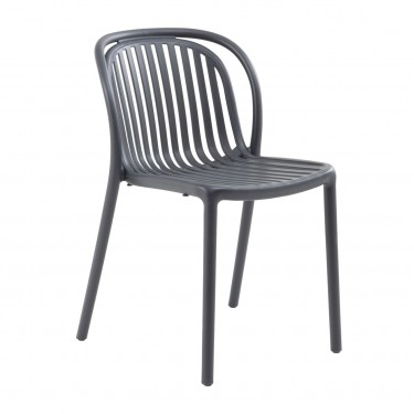 POCO Καρέκλα Κήπου-Βεράντας Στοιβαζόμενη, PP-UV Απόχρωση Ανθρακί  48x56x77cm [-Ανθρακί-] [-PP - PC - ABS-] Ε3034,3