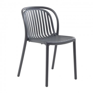 POCO Καρέκλα Κήπου-Βεράντας Στοιβαζόμενη, PP-UV Απόχρωση Ανθρακί  48x56x77cm [-Ανθρακί-] [-PP - PC - ABS-] Ε3034,3