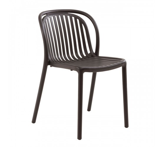 POCO Καρέκλα Κήπου-Βεράντας Στοιβαζόμενη, PP-UV Απόχρωση Καφέ  48x56x77cm [-Καφέ-] [-PP - PC - ABS-] Ε3034,4