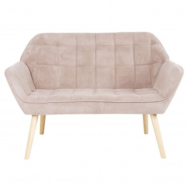 ALMA Καναπές 2θ - Σαλονιού - Καθιστικού, Φυσικό, Ύφασμα Velure Ανοιχτό Καφέ, K/D  127x70x82cm [-Μπεζ-Tortora-Sand-Cappuccino-, -Φυσικό-] [-Ξύλο-, -Ύφασμα-] Ε7141,23