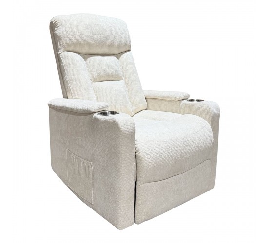 NANCY Lift-Relax Πολυθρόνα Σαλονιού - Καθιστικού, Ύφασμα Μπεζ (ηλεκτρική ανάκληση)  77x94x109cm [-Μπεζ-Tortora-Sand-Cappuccino-] [-Ύφασμα-] Ε9735,1