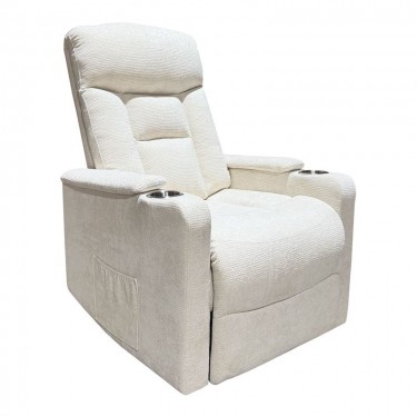 NANCY Lift-Relax Πολυθρόνα Σαλονιού - Καθιστικού, Ύφασμα Μπεζ (ηλεκτρική ανάκληση)  77x94x109cm [-Μπεζ-Tortora-Sand-Cappuccino-] [-Ύφασμα-] Ε9735,1