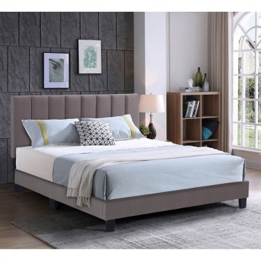 ALLEGRO Κρεβάτι Διπλό 160x200cm, Ύφασμα Cappuccino, με Κεφαλάρι πολλαπλών θέσεων  169x215x117/127cm [-Μπεζ-Tortora-Sand-Cappuccino-] [-Ύφασμα-] Ε8804,32