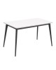 VIDAL Τραπέζι Βάση Μέταλλο Βαφή Μαύρο, Επιφάνεια HPL Άσπρο  80x120x73cm [-Άσπρο-, -Μαύρο-] [-HPL-, -Μέταλλο-] Ε0685,S