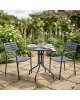 ROMA Set Κήπου-Βεράντας: Τραπέζι   2 Πολυθρόνες, Μέταλλο Βαφή Μαύρο  Table: Φ60cm Chair: 56x55x80cm [-Μαύρο-] [-Μέταλλο-] Ε527,S