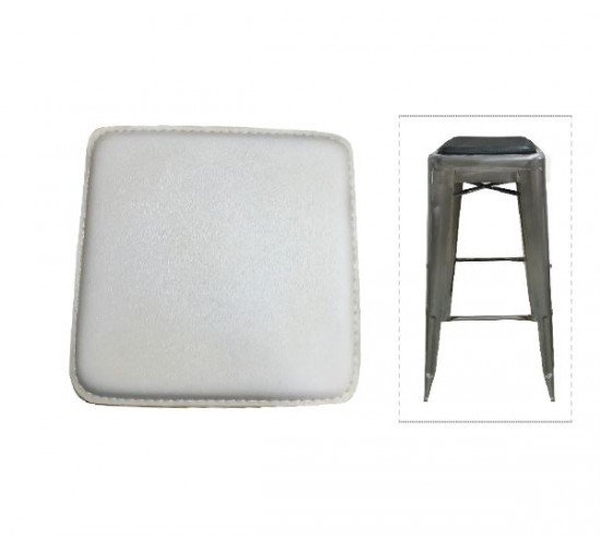 RELIX Κάθισμα για Σκαμπό, Μαγνητικό, Pvc Άσπρο  27x27cm [-Άσπρο-] [-PU - PVC - Bonded Leather-] Ε519,1Σ