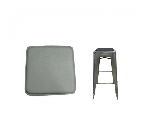 RELIX Κάθισμα για Σκαμπό, Pvc Γκρι (Μαγνητικό)  27x27cm [-Γκρι-] [-PU - PVC - Bonded Leather-] Ε519,3Σ