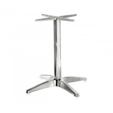 FACTORY Βάση Τραπεζιού Αλουμίνιο Απόχρωση Shiny Silver (2,35kg)  66x66cm H.69cm [-Γκρι-] [-Αλουμίνιο-] Ε011