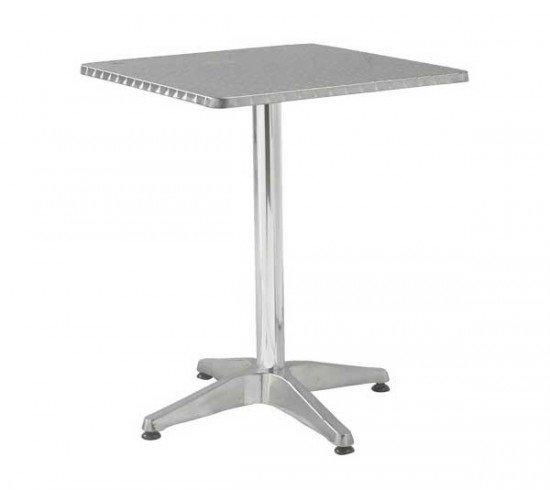 PALMA Τραπέζι Τετράγωνο Αλουμινίου  60x60 H.70cm [-Silver-] [-Αλουμίνιο-] Ε284,2